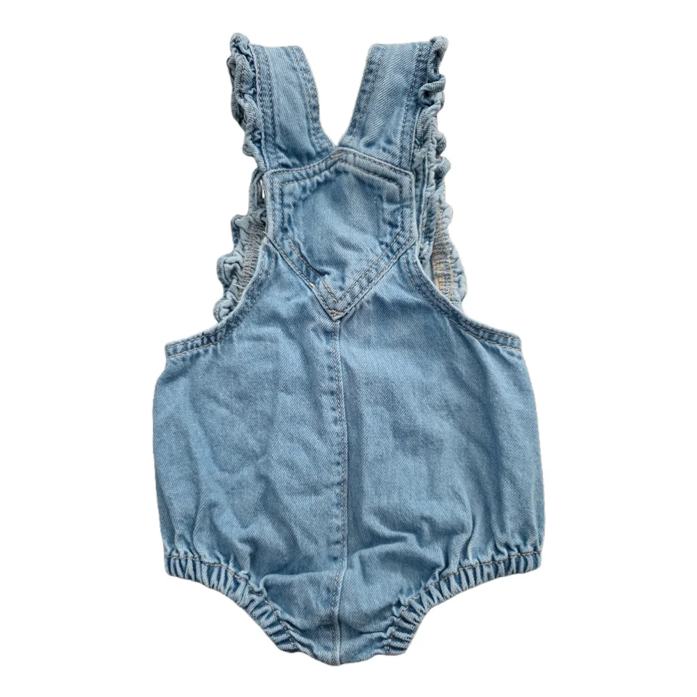 Old Navy - Light Blue Ruffled Denim Baby Shortalls